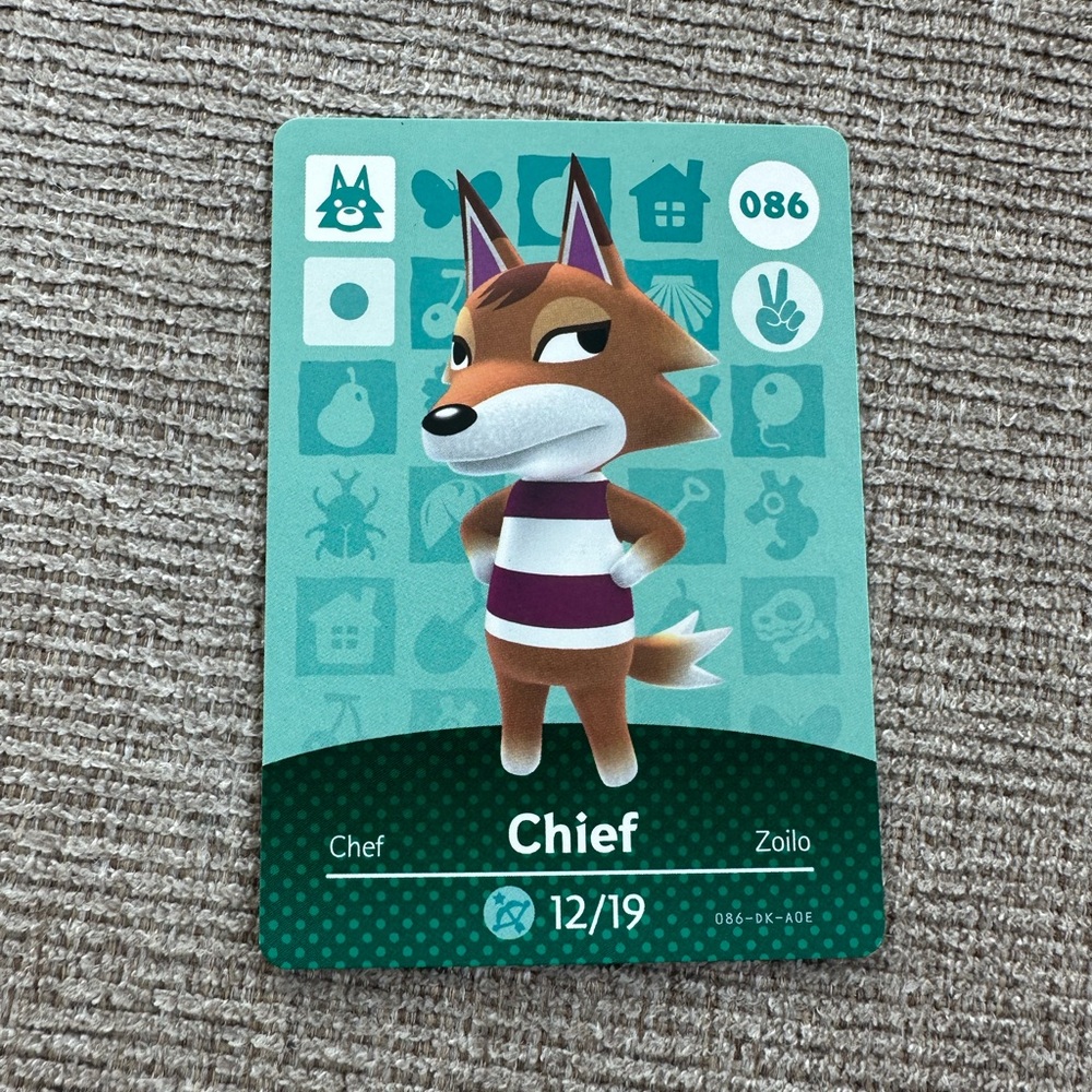 Animal Crossing Amiibo Card - Chief